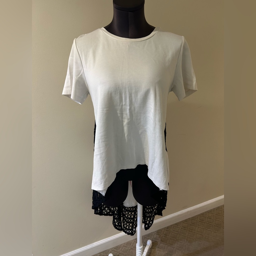 CQ by CQ White high and low Top size S